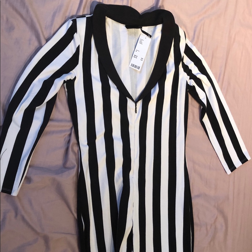 black and white jumpsuit